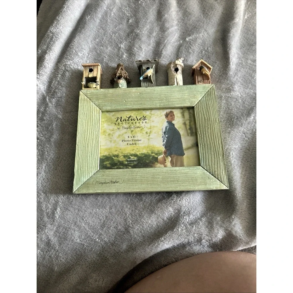 Marjolein Bastin Hallmark Nature's Sketchbook 4x6 Photo Frame Birdhouses Birds R